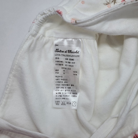 Tartine et Chocolat Baby Girl's size 6 months bonnet hat cotton rose floral - Picture 4 of 5